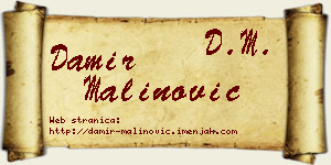 Damir Malinović vizit kartica